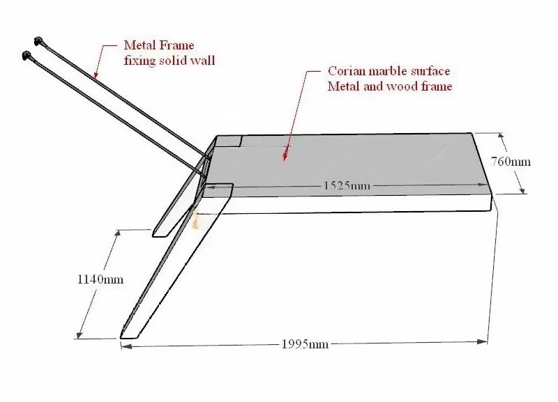 Hängeschreibtisch Einzigartiger Chefschreibtisch Wandbehang Cooles Computerbüro