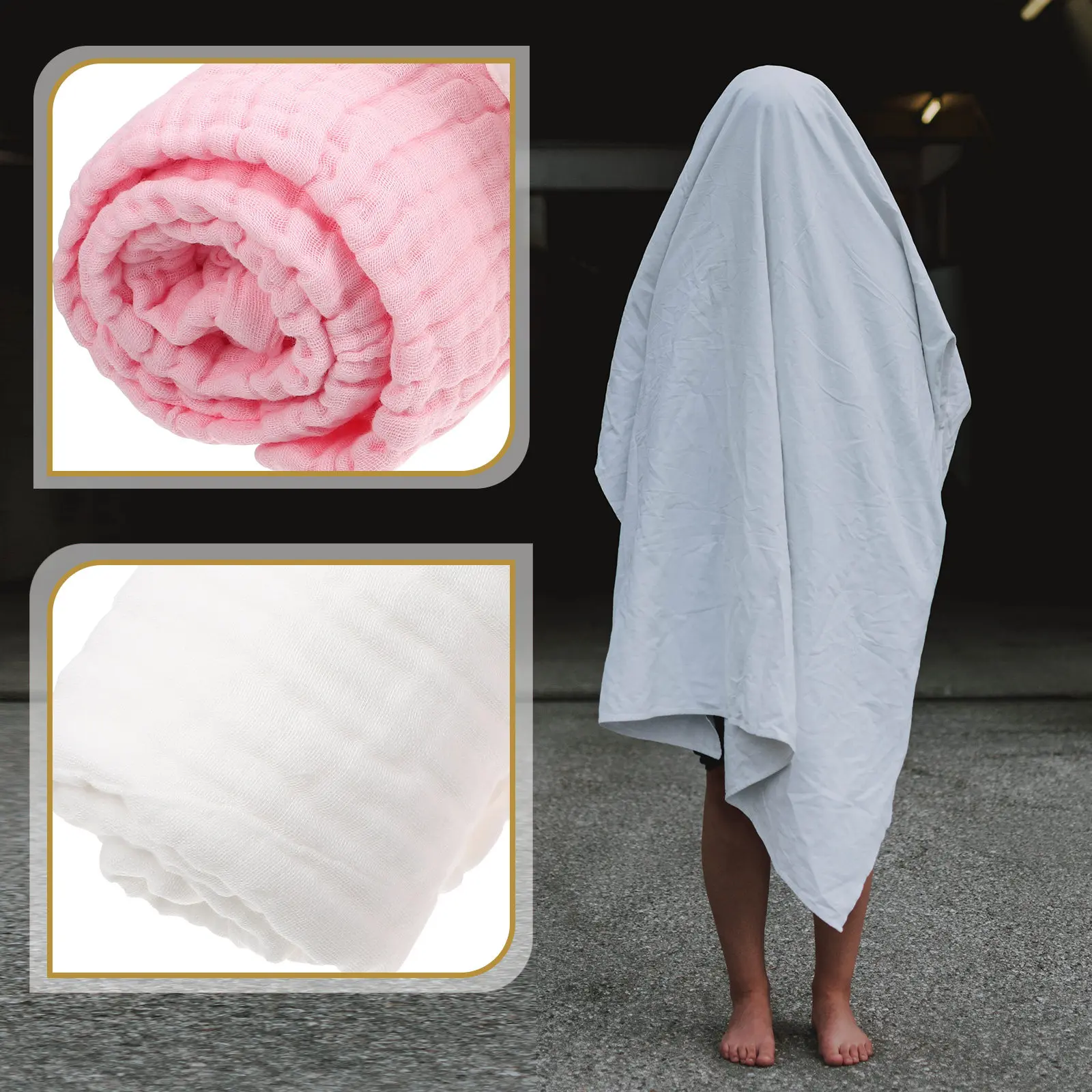 

2 шт. детских хлопковых полотенец для купания, ультрамягкие, впитывающие, для использования в бассейне, парке, для новорожденных и малышей