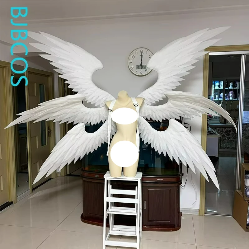 Image of Seraphim ‌ Six Wings Cosplay-Kostüm Engel- und Dämonenflügel Requisite Voltaction Halloween Weihnachtsdekoration Party Engelsflügel