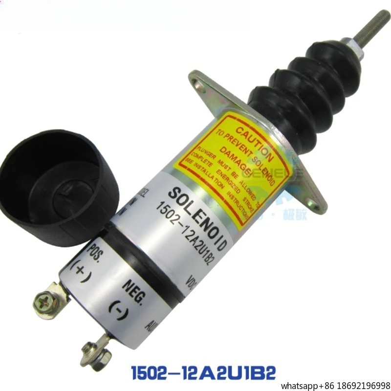 Generator engine fuel shut-off solenoid valve 1502-12A2U1B2 shutdown cut-off valve 12V solenoid valve