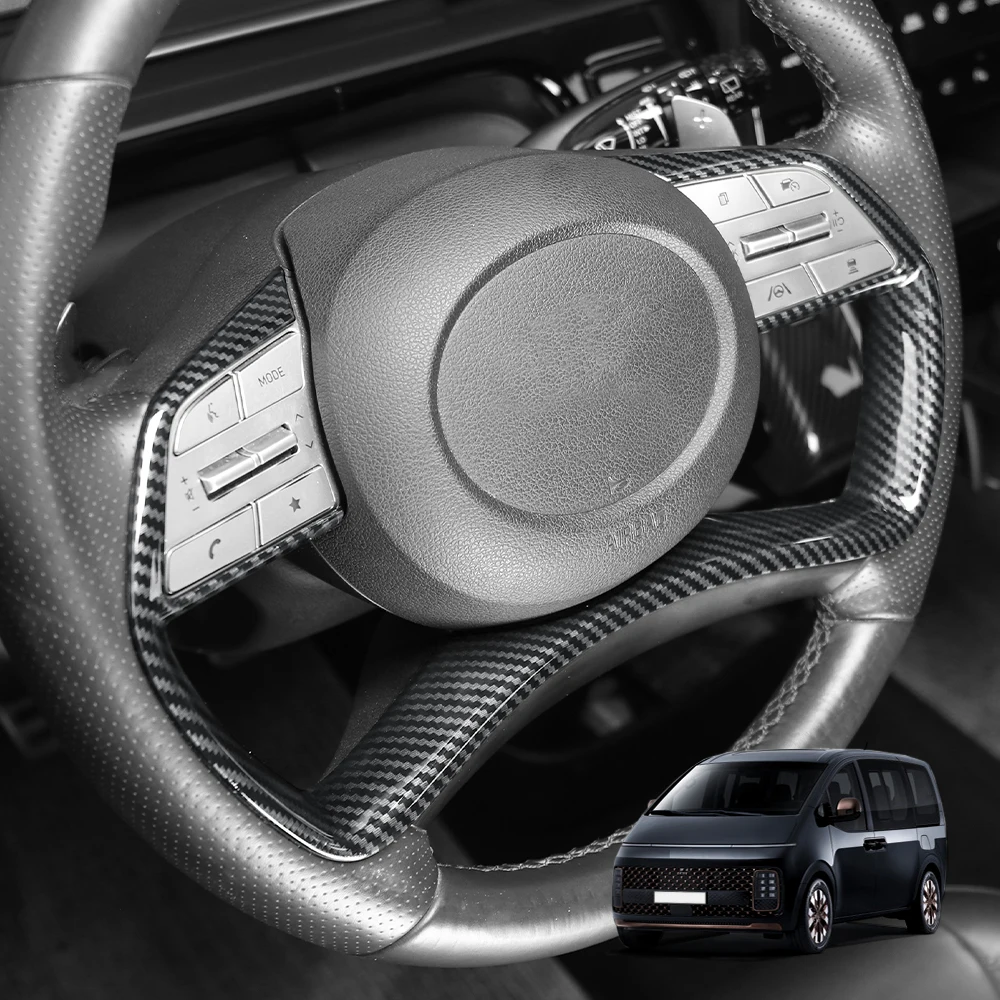 

Накладка на кнопки рулевого колеса из карбона для Hyundai Staria 2021-2026, аксессуары для тюнинга салона автомобиля