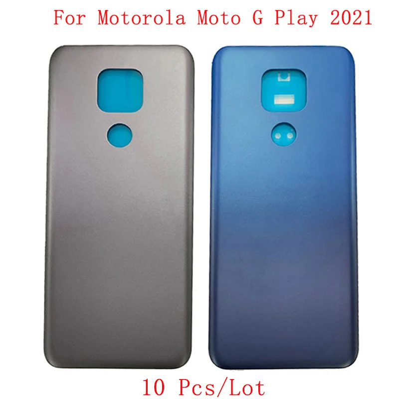 

10Pcs/Lot Battery Cover Rear Door Panel Housing Case For Motorola Moto G Play 2021 Back Cover Repair Parts