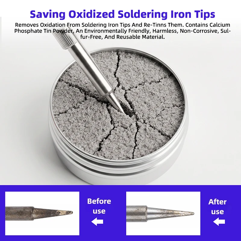 HMT Soldering Iron Tip Revitalizer Paste Remove Oxidation Environmentally Friendly for All Soldering Iron Tips Repair Tools