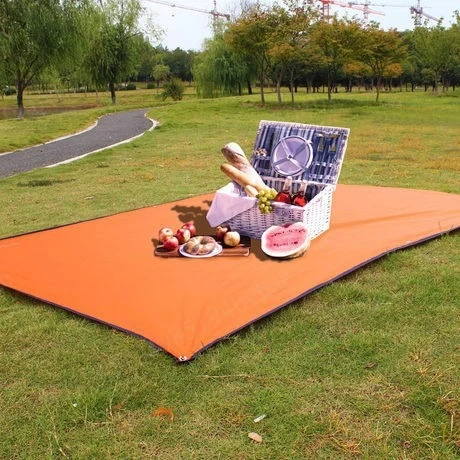 Picnic mat outdoor waterproof, polyester coated silver floor mat UV-proof floor mat, moisture-proof mat thickened