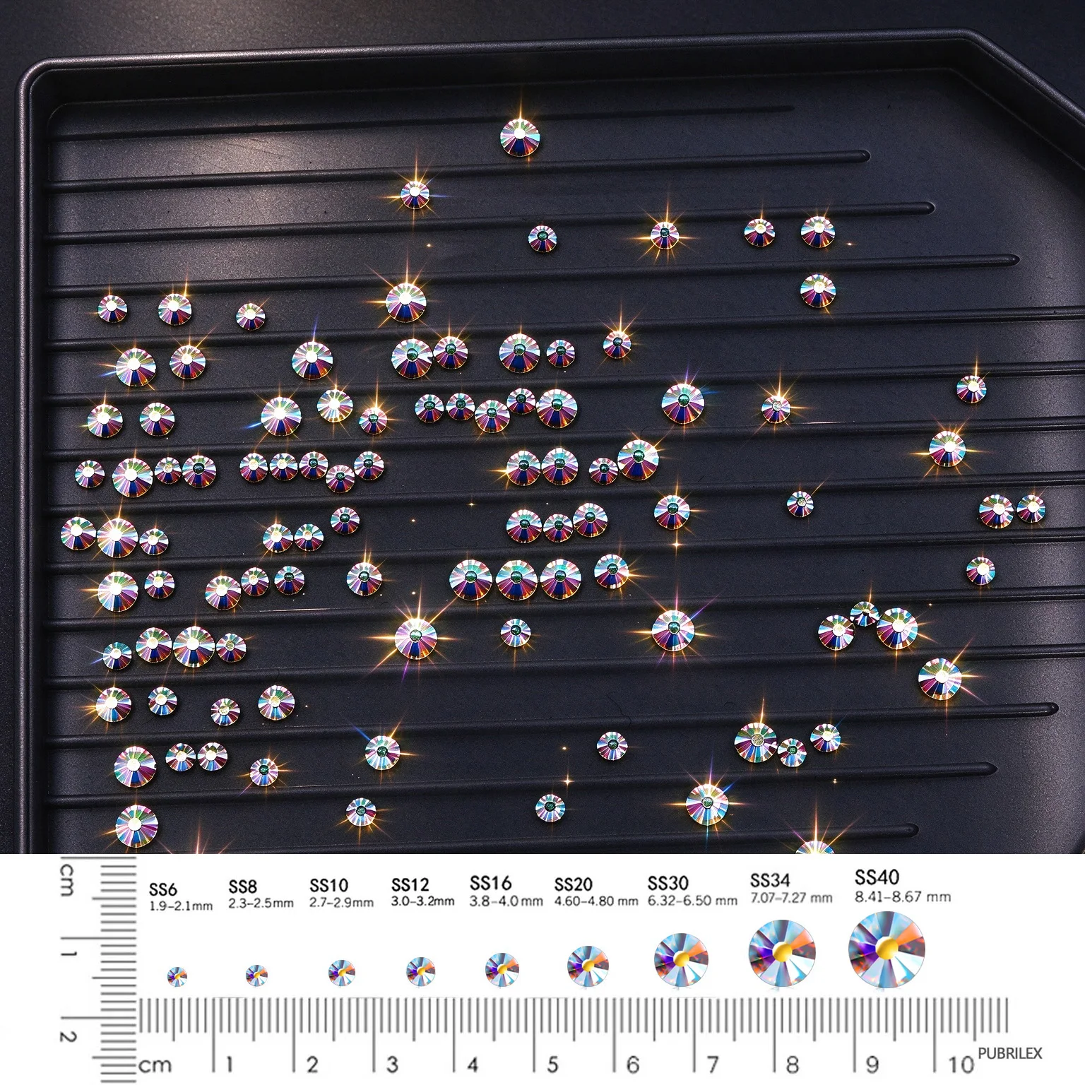 14facets Cold Fixation Crystal AB Flatback Bling Strass Non Hotfix Rhinestones For Bags Shoes Garment Phone DIY Nail Art