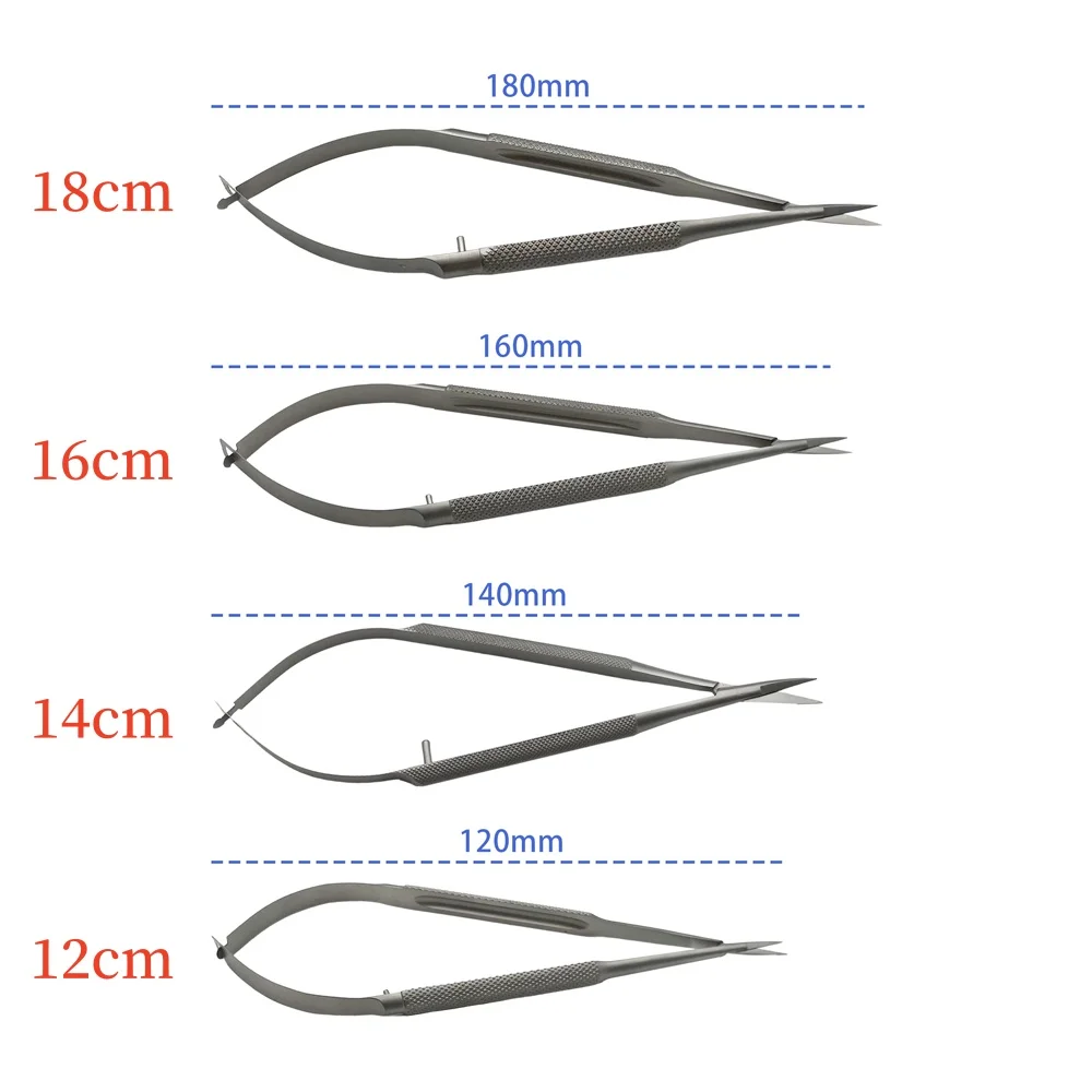 Stainless Steel Micro Scissors Ophthalmic Cornea Scissors Cutter Ophthalmic Surgical Instrument 12.5cm-18cm