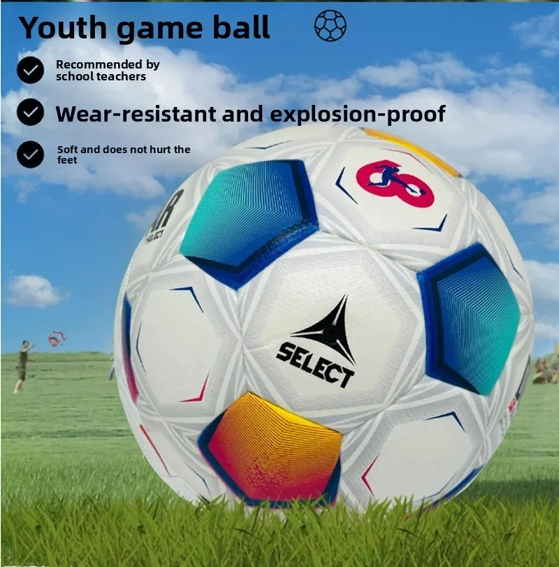 

Профессиональный футбольный мяч, размер 5, официальный матчевой мяч, бесшовный, мягкий, из искусственной кожи, размер 4, футбольный мяч, отличная ручка и эластичность