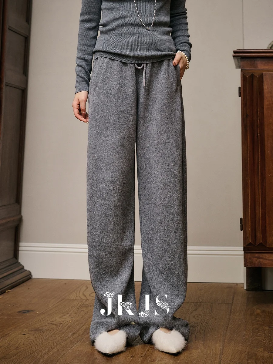 

Thiened German Velvet Women's Casual Pants Autumn Winter New Sle Versatile Long Trousers High Waist mid Rise Cargo Pants