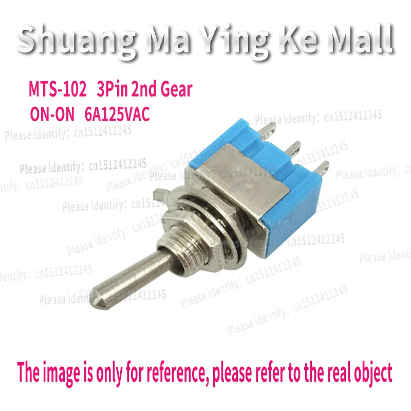 1PCS MTS-103 3Pin ON-OFF ON 3Position 6A 125VAC /3A 250V 6mm Blue Mini Toggle Switches