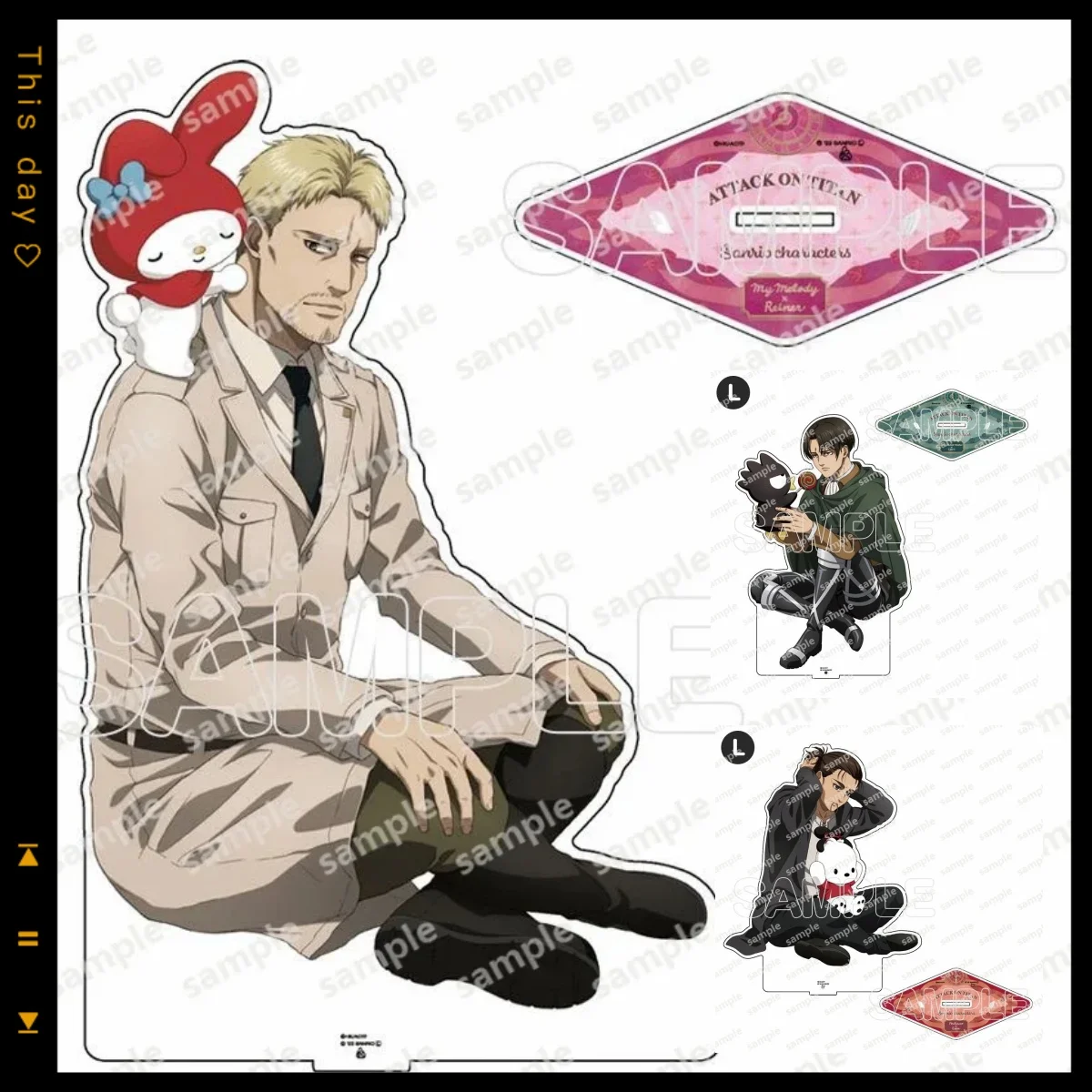 Sanrio animación periférica lindo soporte acrílico Ellen Amin Reina Owen soporte de PVC decoraciones de escritorio hombres y mujeres regalos de cumpleaños