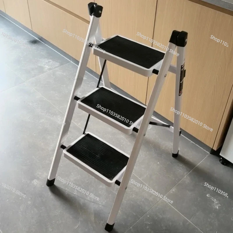 Nordic Thickened Folding Herringbone Ladder, Multifunctional Telescopic Step Stairs for Indoor Kitchen Home