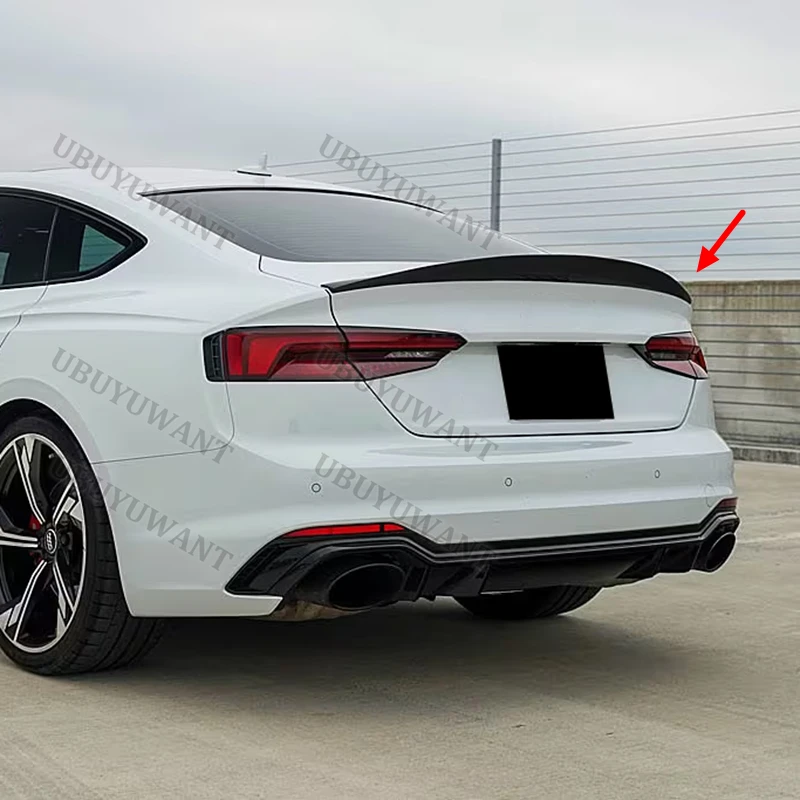 For AUDI A5 S5 RS5 B9 2Door/4Door Coupe S5 Style 2017-2023 Carbon Fiber Rear Spoiler Tail Trunk Boot Wing Cover Car Accessories