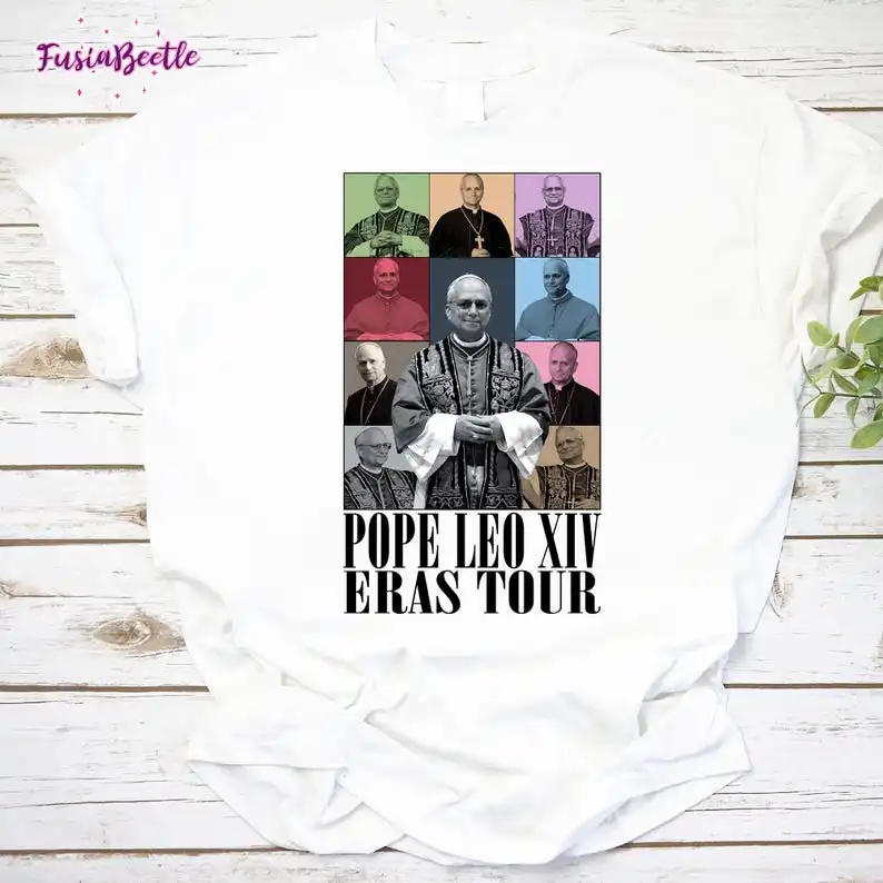 Pope Leo XIV Eras Tour Shirt, Leo XIV New Pope Tee, The 14th Vatican T-Shirt, American Pope, Robert Prevost,