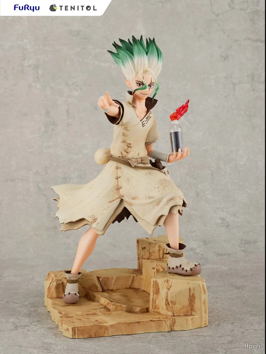 【ZW】Genuine FuRyu TENITOL Stone Era Stone God Senku Figures Model Toy Gift
