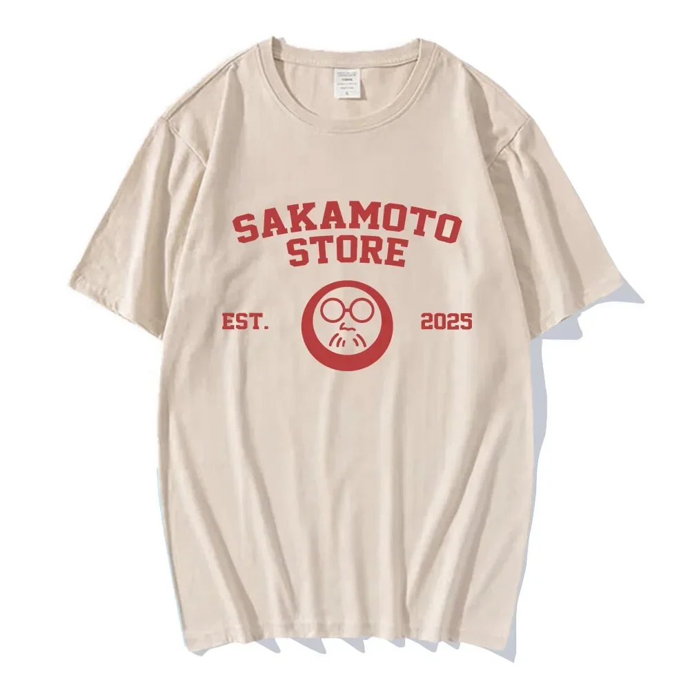Sakamoto Store EST 2026 Tshirts Cartoon Manga Sakamoto Days Printing T-shirt Short Sleeve Men women Tee-shirt Unisex Streetwear