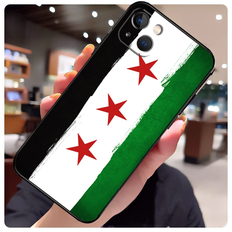 Syrian Revolution Flag Case For iPhone 16 14 15 Pro Max 12 13 Mini 11 15 Pro Max Plus X XS Max XR Phone Cover