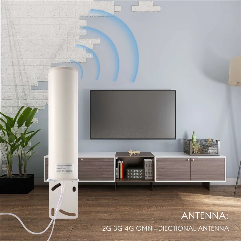 เสาอากาศ WIFI 4G LTE antena SMA 12DBi OMNI antenne ชาย5เมตรสายคู่2.4GHz สำหรับ B315 E8372เราเตอร์ ZTE เราเตอร์ SMA