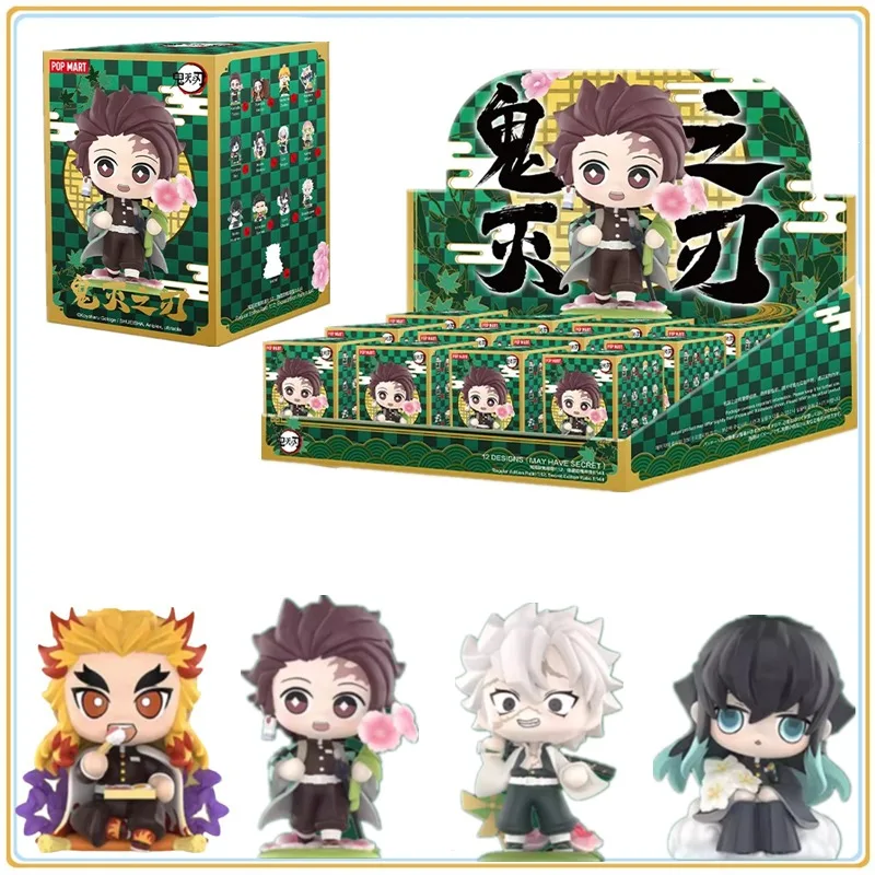 En Stock Demon Slayer serie de flores de nacimiento caja ciega de juguetes caja sorpresa figura de acción lindo modelo de dibujos animados decoración del hogar muñecas de escritorio