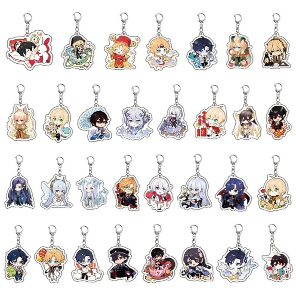 Cute Anime Lovebrush Chronicles for All Time Alkaid Ayn Acrylic KeyChains Peripherals Fashion Jewelry HD Pattern Kids Pendant