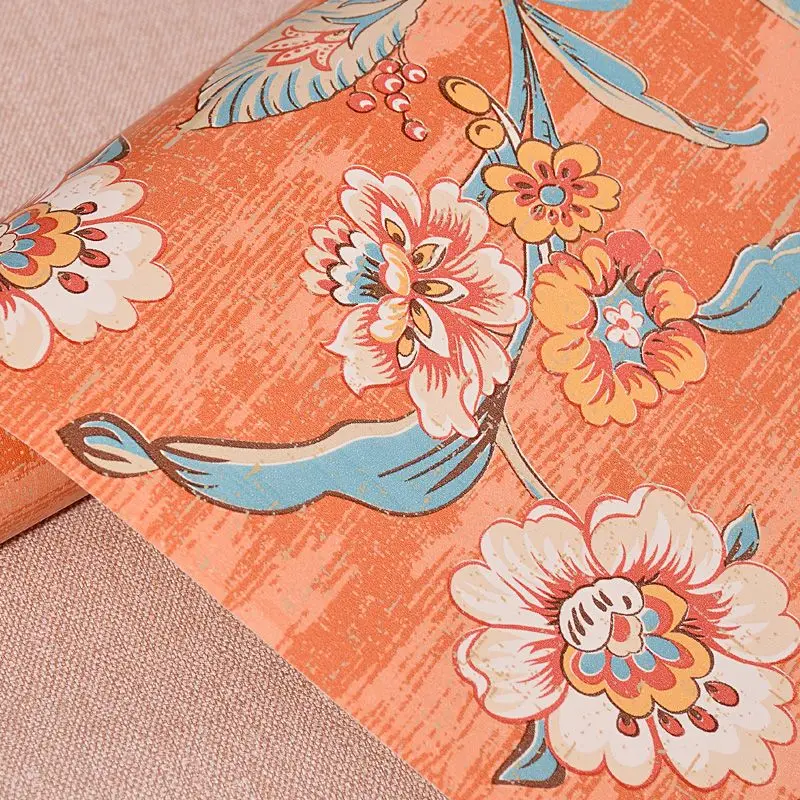 Home Decoration Living Room Bedroom Self Adhesive Thickening Wallpaper Non-woven Fabric Furniture Floral Peel and Stick Stickers