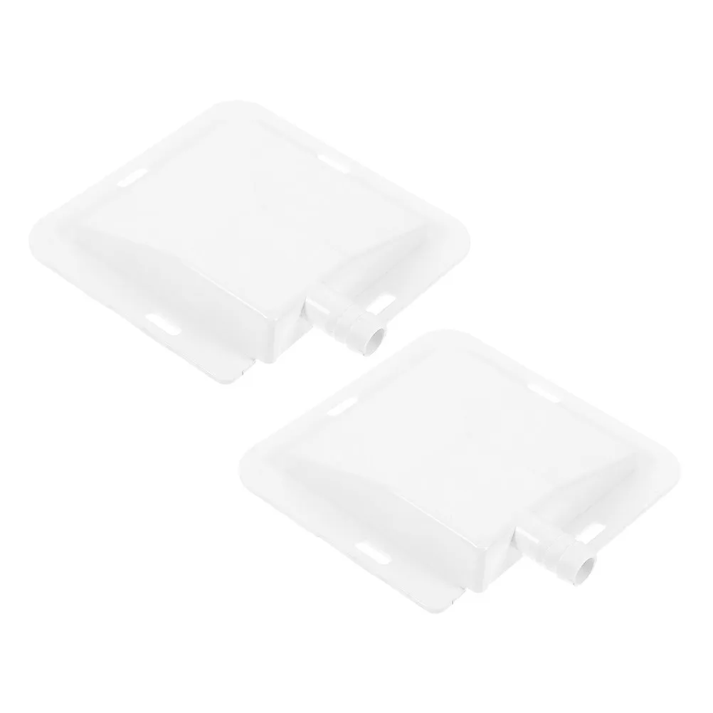 2Pcs Air Conditioner Drip Pan Large Funnel Design Drainage Hole Air Conditioning Water Catcher Condensate Tray for Home Office