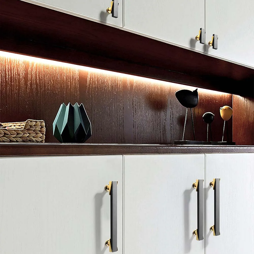 Light Luxury Golden Drawer Handle Modern Simple High-grade Copper Furniture Hardware Cabinet Nordic Wardrobe Cabinet Door Handle