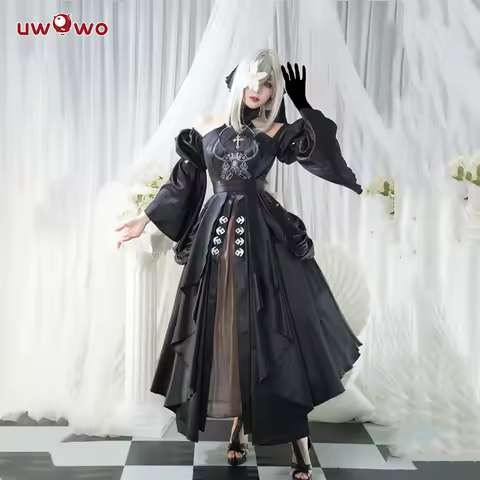 IN STOCK UWOWO Sister Zero Sister Cosplay Costume Dress Black Dress Halloween Costumes