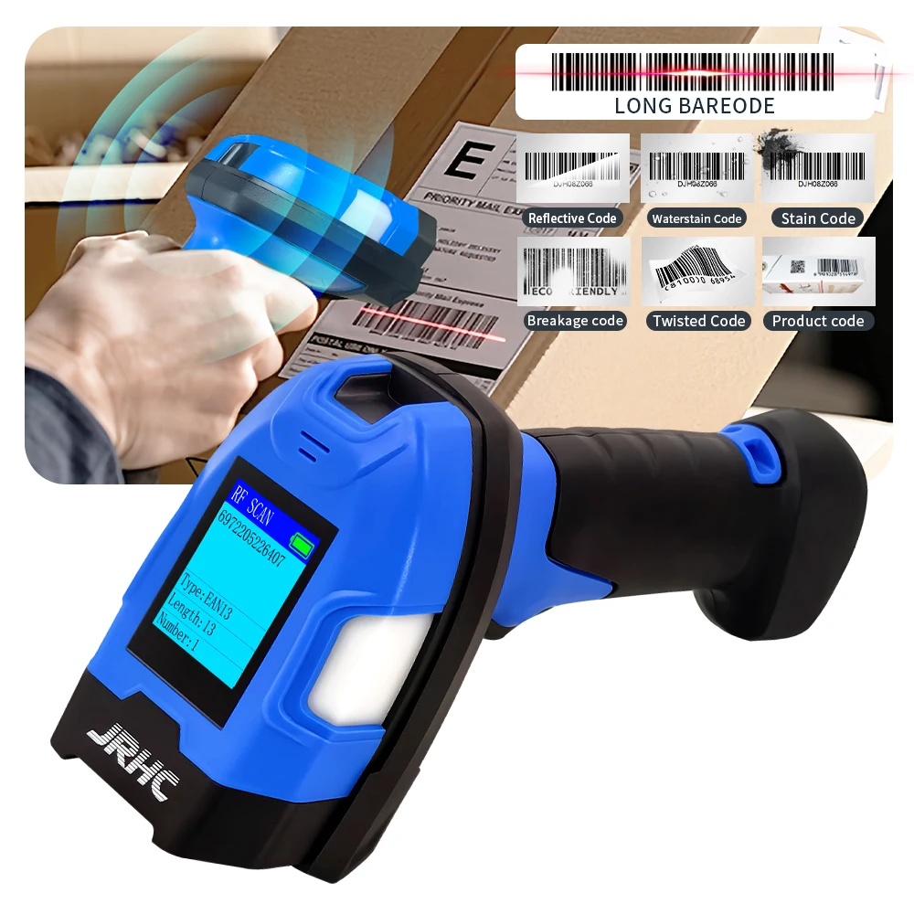 

OEM HC-761WL Postal Sorting Courier Library Bookstore 1D 2D QR Barcode Scanner Bluetooth Wireless Scanner Gun