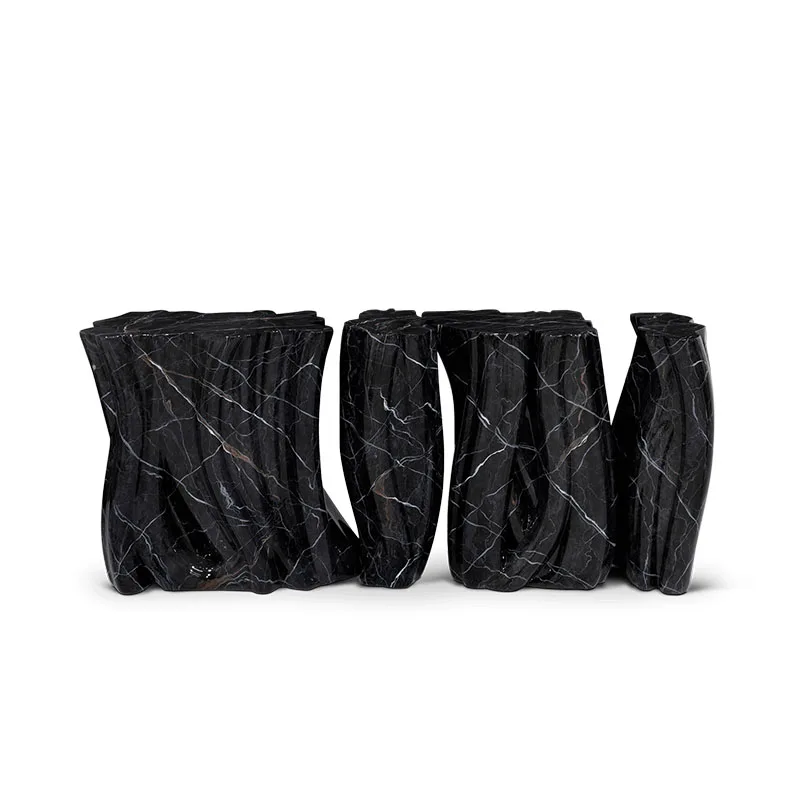 Luxury sculptural entrance table, fiberglass entrance table, organic villa and mansion entrance table