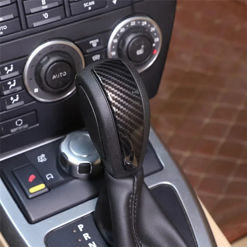 غطاء الرأس بمقبض تغيير التروس من ألياف الكربون ، ملصقات زخرفية ، إكسسوارات لاند روفر فريلاندر 2 من إنتاج من ألياف الكربون