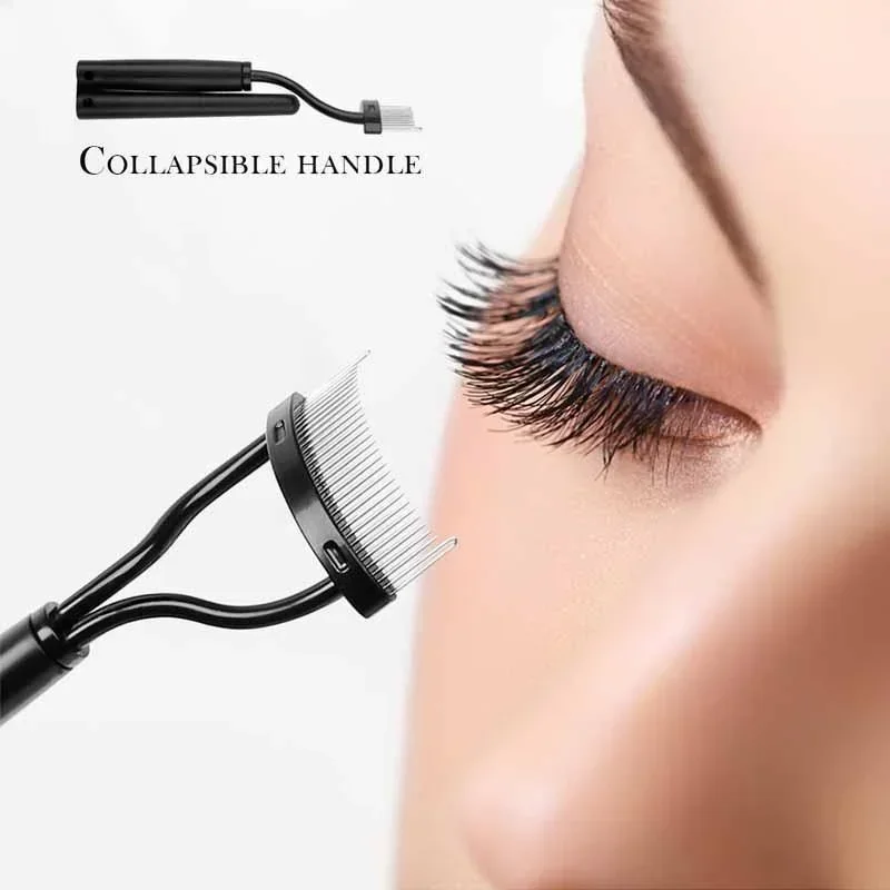 Schwarz Wimpern Curler Kamm Make-Up Mascara Guide Applikator Wimpern Kamm Augenbraue Pinsel Curler Werkzeug für Wimpern