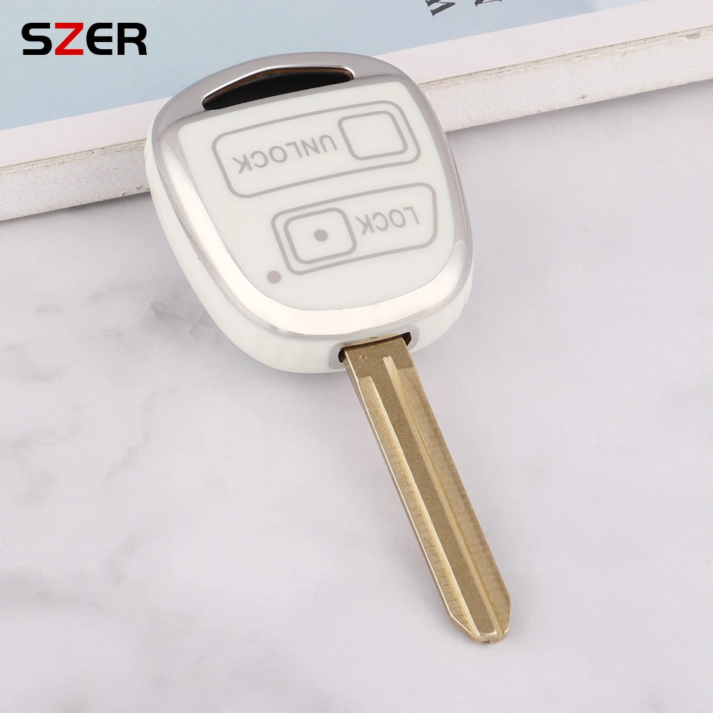 2/3 Buttons TPU Car Key Case Cover Fob For Toyota FJ Cruiser Land 2008-2014 Yaris Echo For Lexus ES GS LS IS RX SC LX RX400h