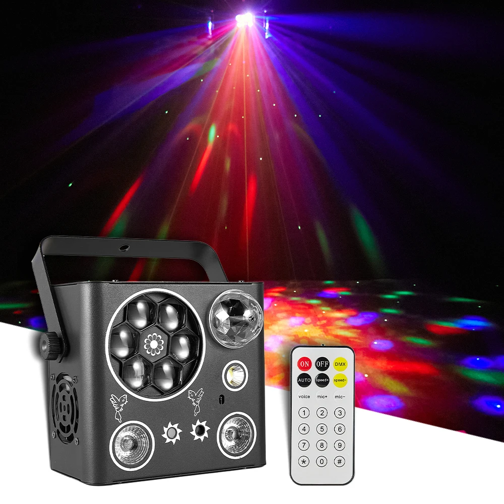 LED Pattern Strobe Dyeing Magic Ball 32 Patterns Laser 5 in 1 Stage  Effect Lighting DJ Disco Party Prom Wedding Light DMX512