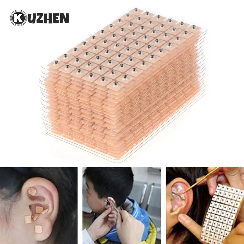 Cuentas magnéticas para terapia de acupuntura, pegatinas para masaje de oreja, 1200 unidades