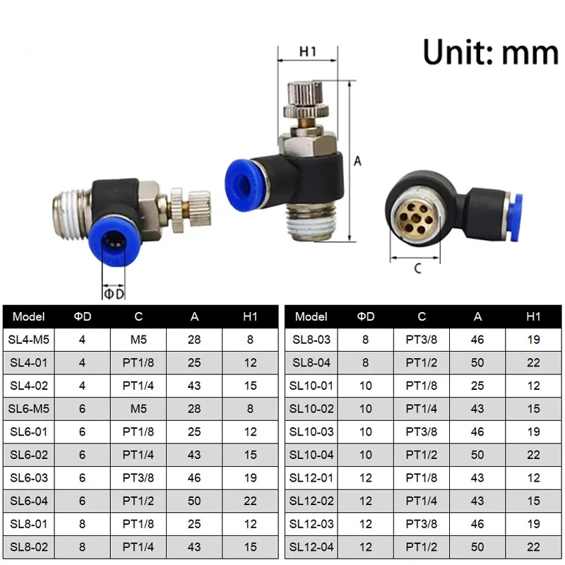 1個入り 空気圧クイックコネクタ ホースチューブ エア継手 PCF PC PL SL PB PH PX 4-12mm オスネジ パイプカプラー 1/8 1/4 3/8 1/2 BSPT