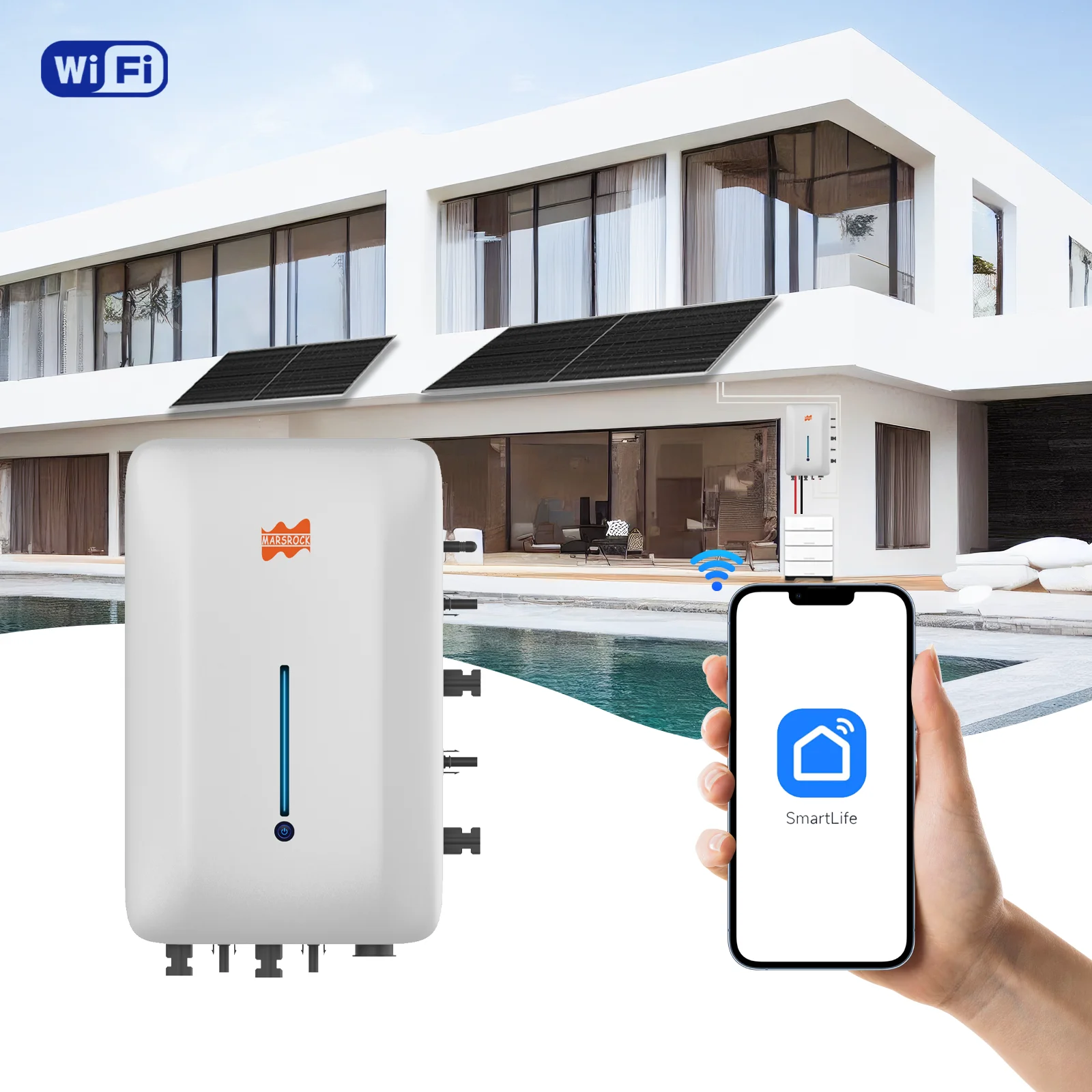 High Efficiency MPPT1600W Balcony Solar Controller with APP Control Save More on Electricity Bills Supports 2×800W PV Input 98%