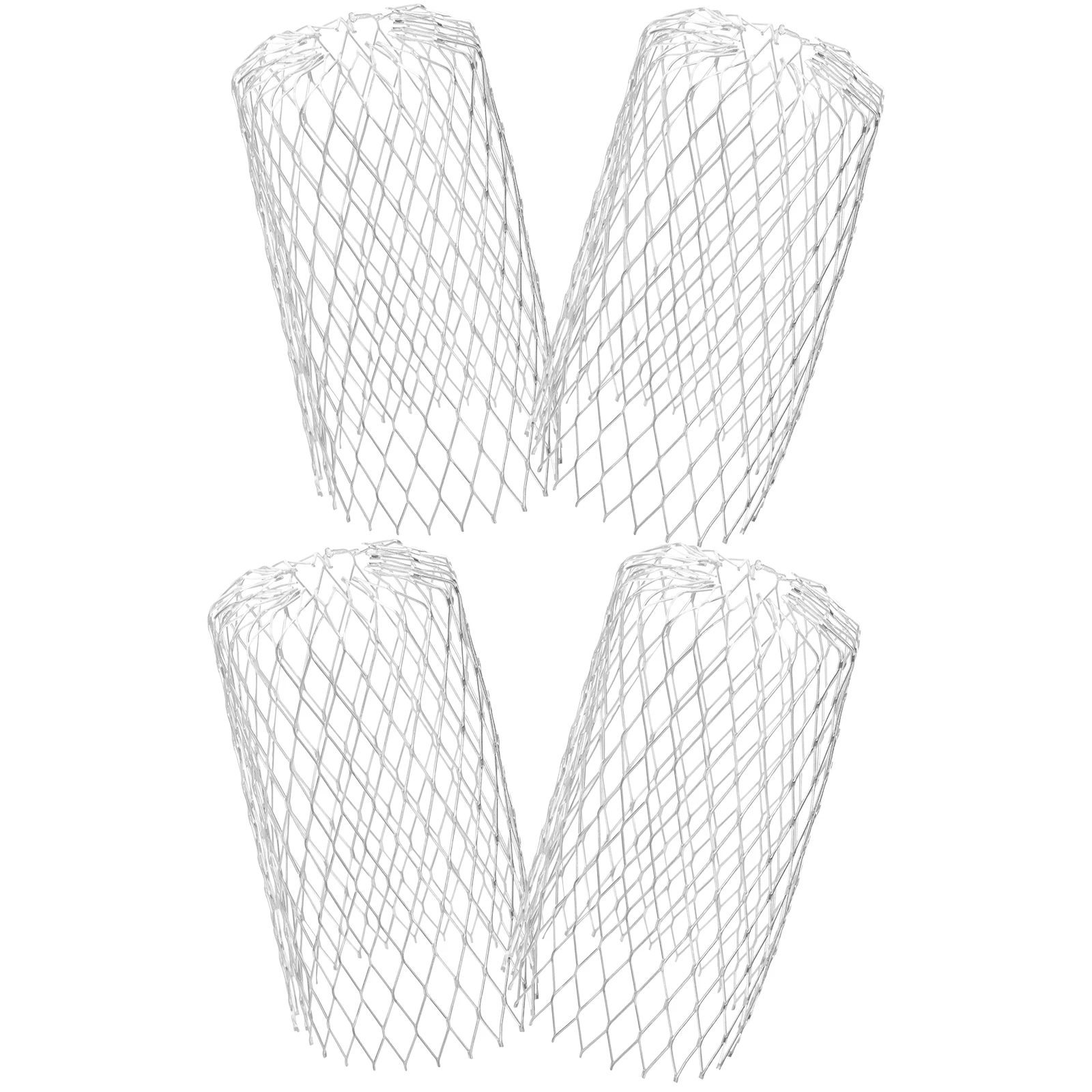 4 pz Tetto 3 Tetto Filtro di Scarico Copertura Protezione Grondaia Pollici Testa Piatta Foglia di Alluminio Filtro Downspout Schermo Attrezzo Da Giardino