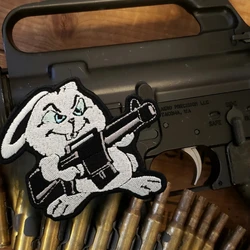 Parche táctico conejo bordado MOLLE gancho bucle insignia moral