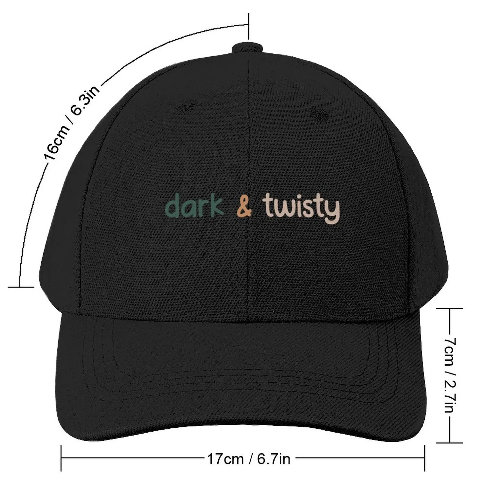 Dark And Twisty Vinatge Typography Baseball Cap Hats Baseball Cap Snapback Cap Designer Hat Woman Hats Men's