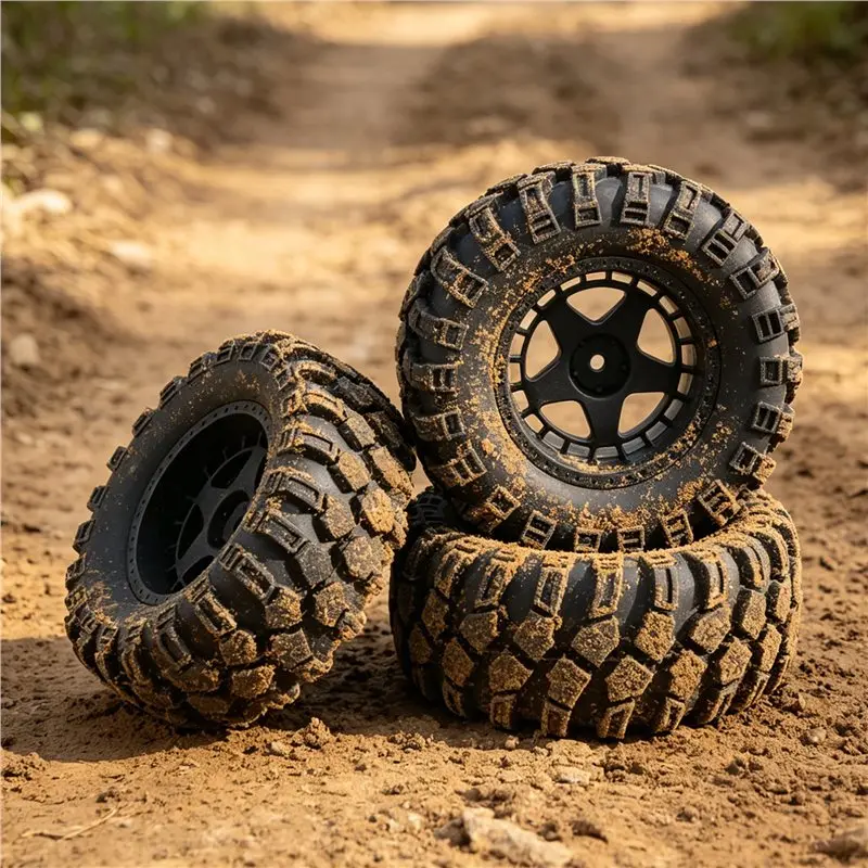 ABXE-For TRAXXAS TRX4 1/16 E-Revo W192 For MJX H12Y/H12Y+ RC Car Upgrade Accessories- 4Pcs 90Mm Tire Tyre Wheel Universal