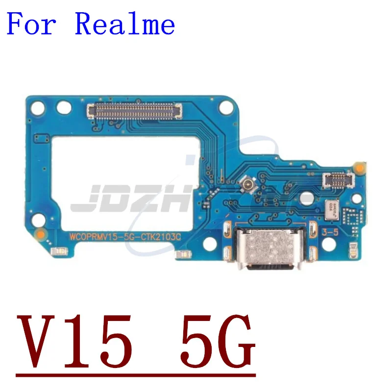 Original USB Charging Port Dock Plug Connector Charger Board With Microphone For OPPO Realme Q3 Q3i Q3t Pro V11 V13 V15 V20 V25