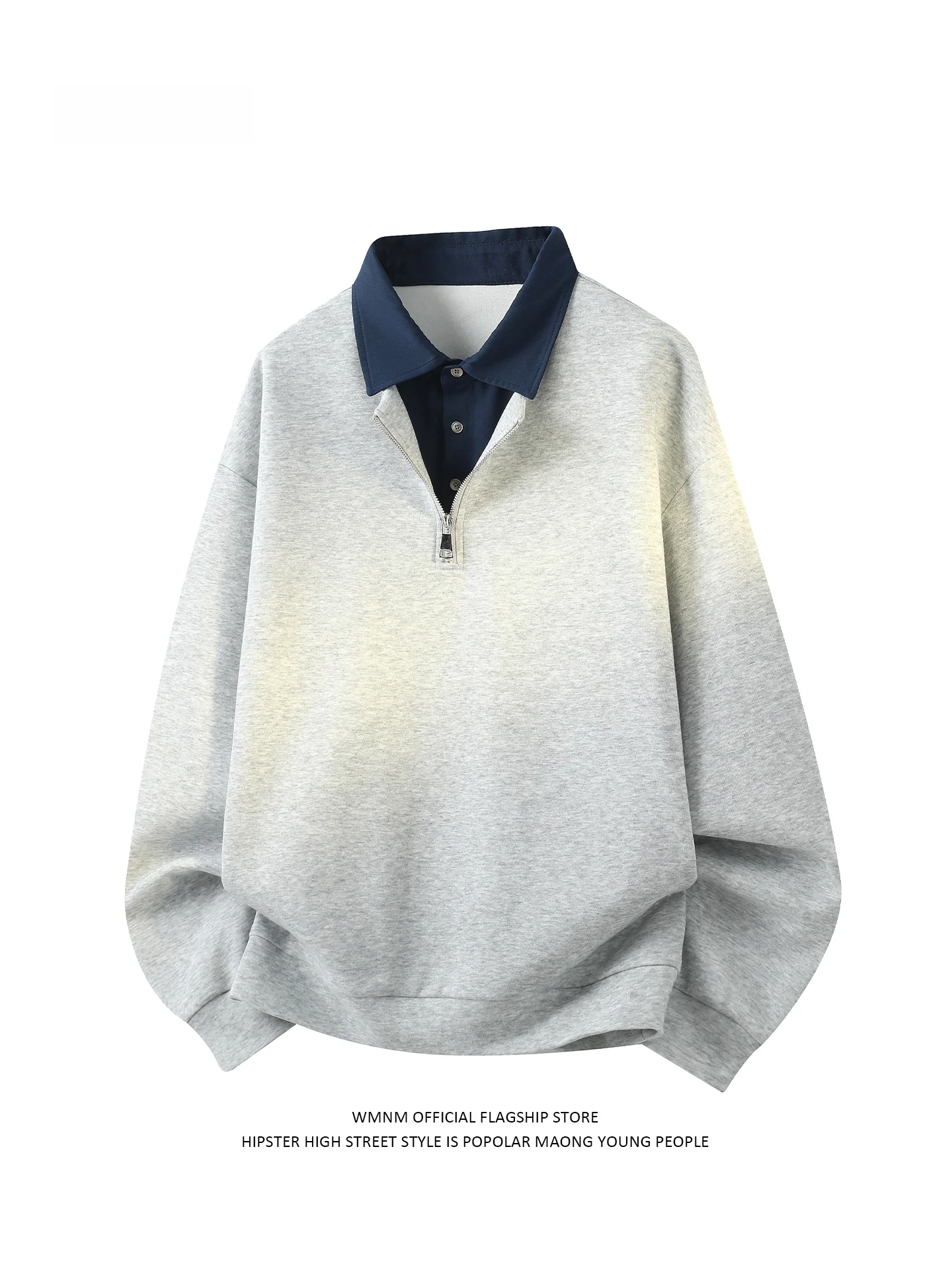 

American Sle irt Collar Jaet Men's Sweatirt f Zip Long Sve Casual Faion Spring Autumn Wear for Youth And Couples