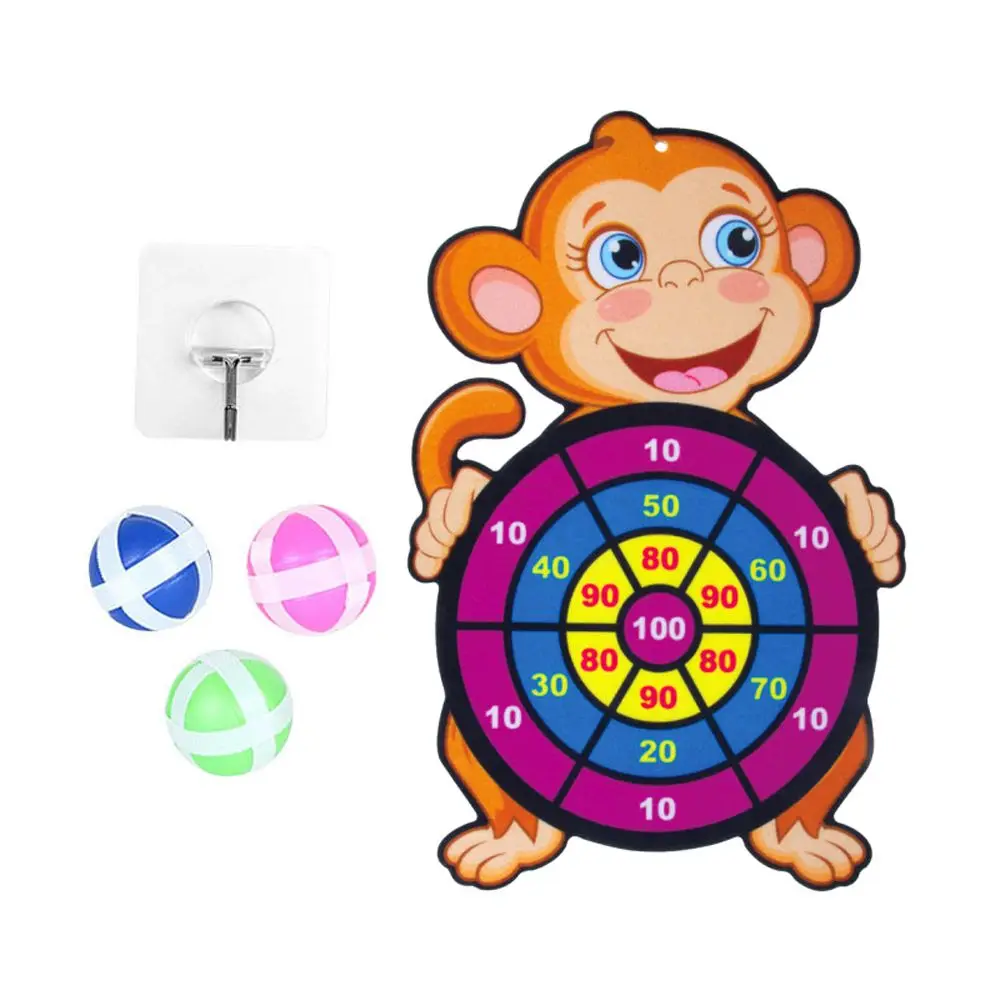 Interactive Classic Throw Dartboard Indoor Party Cloth Boys Girls  Gift Dart Board Game Sticky Ball  Target Sports Game
