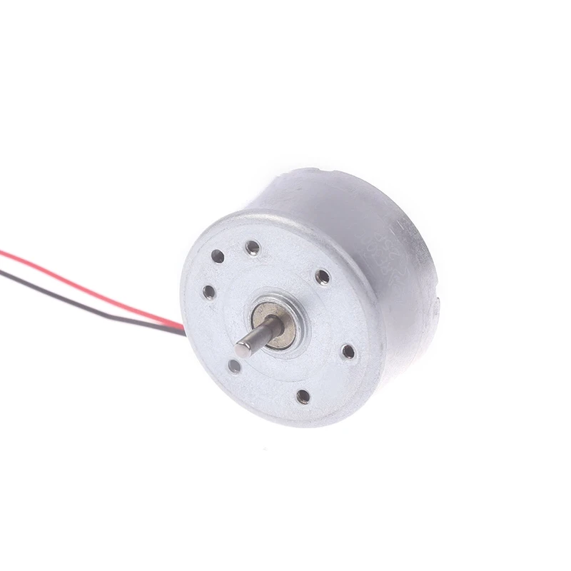 RF-300EA-1D390 DC 1.5V 3V 5V 6V 7250RPM Mini Mute 24mm Round Spindle Motor Precious Metal Brush Engine DIY Solar Power Toy Model
