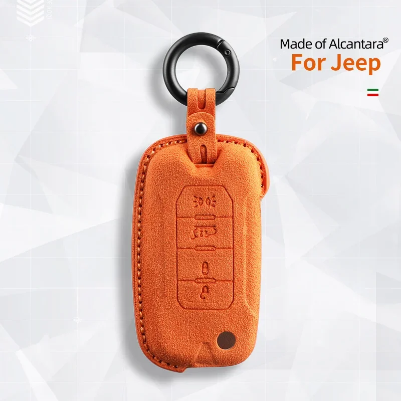 

Для Jeep Renegade Compass чехол для автомобильного ключа авто умный пульт дистанционного управления брелок замшевый чехол аксессуары протектор алькантара Стайлинг