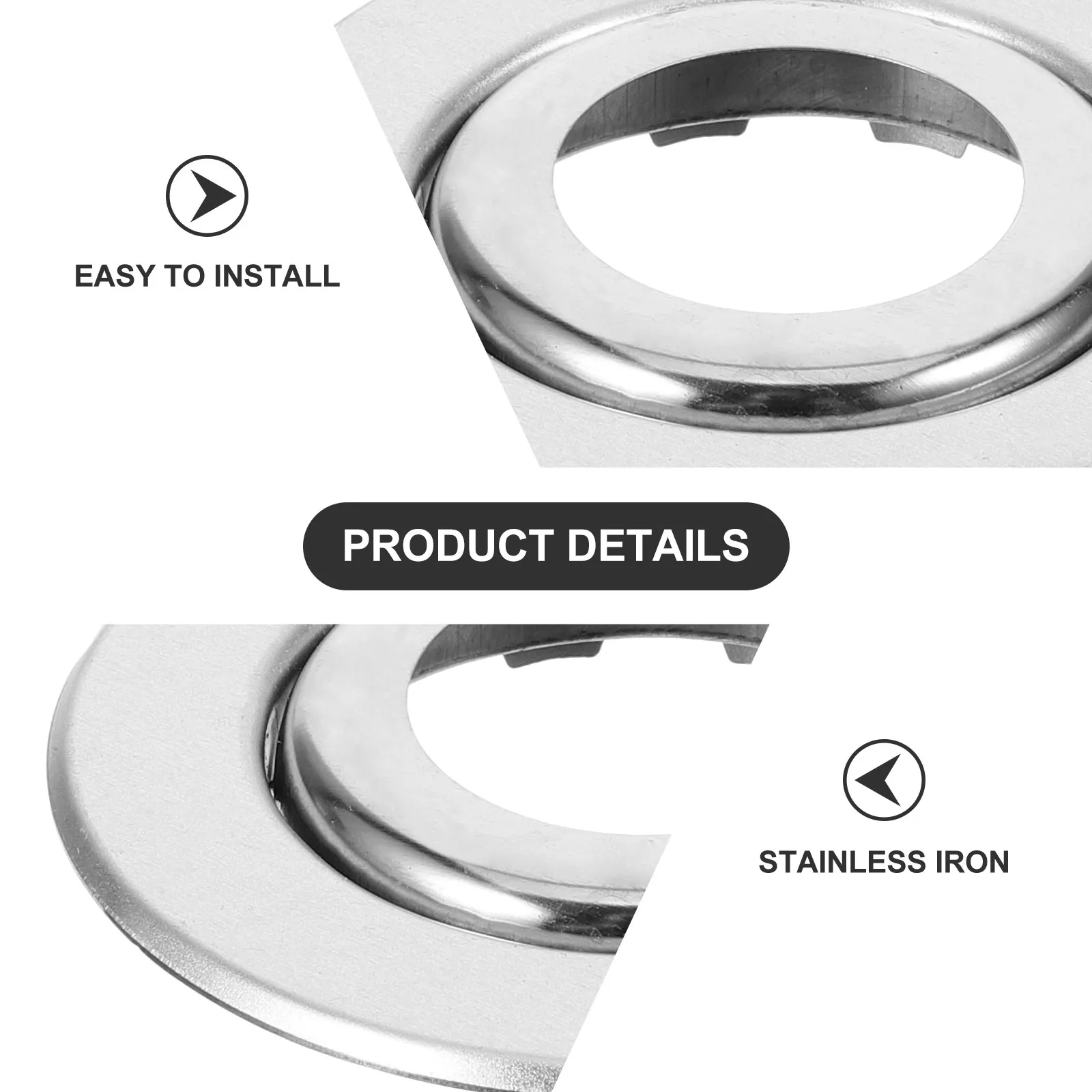 30Pcs Fire Sprinkler Escutcheon Cover Stainless Steel Skirt Plate Enhances Aesthetic in Commercial Residential Spaces
