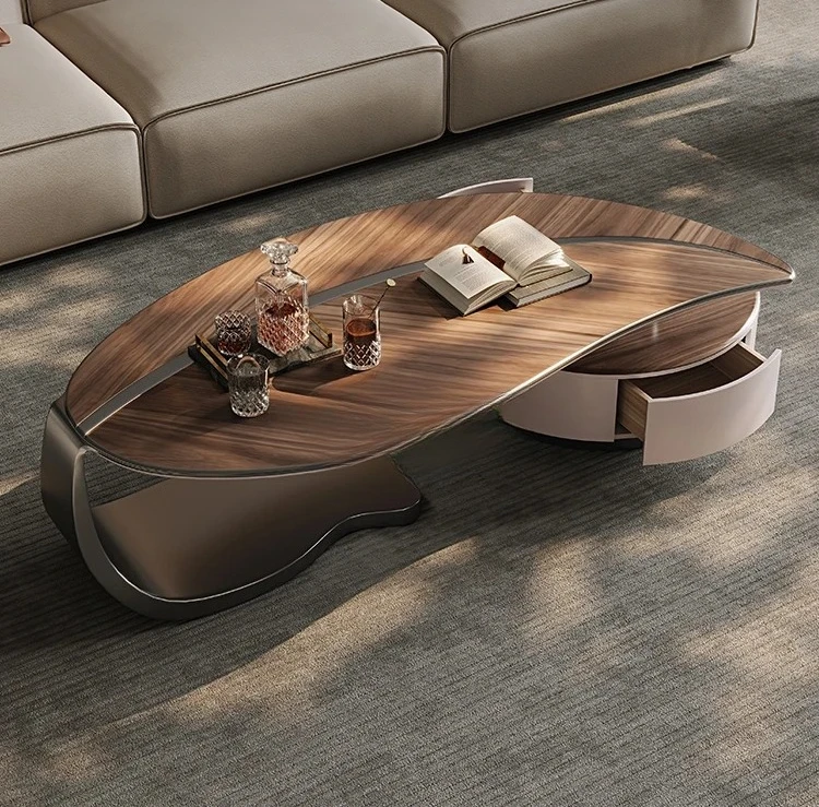 

Nordic solid wood living room home storage small apartment modern simple retro storage coffee table