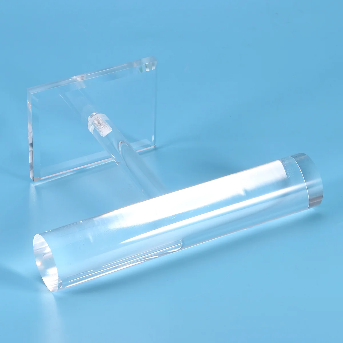 

Clear Solid Acrylic T-Bar Single Layer Jewelry Bracelet Bangle Watch Display Stand Organizer Desktop Holder for Home Store