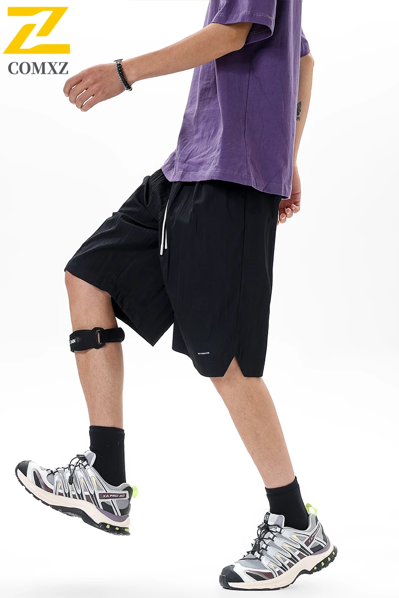 Casual Shorts Men's Summer 2025 Harajuku Y2K Solid Color Breathable Loose Sports Shorts Male Gym Running Fitness Bermuda Shorts