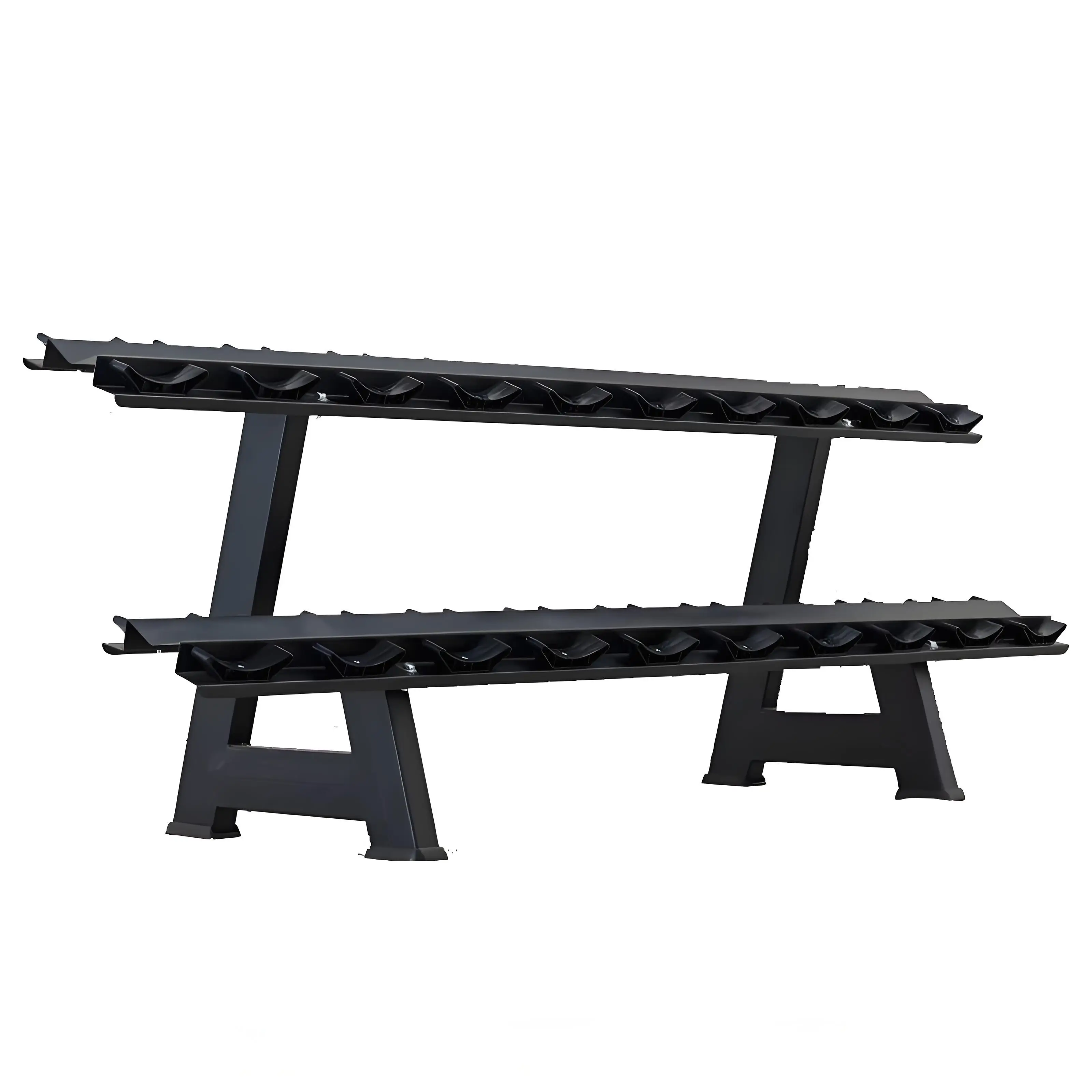 Cheongar Commercial Gym Two-Layer Dumbbell Stand 10 Pairs Steel Rack Eco-Friendly Unisex For Strength Training Bodybuilding